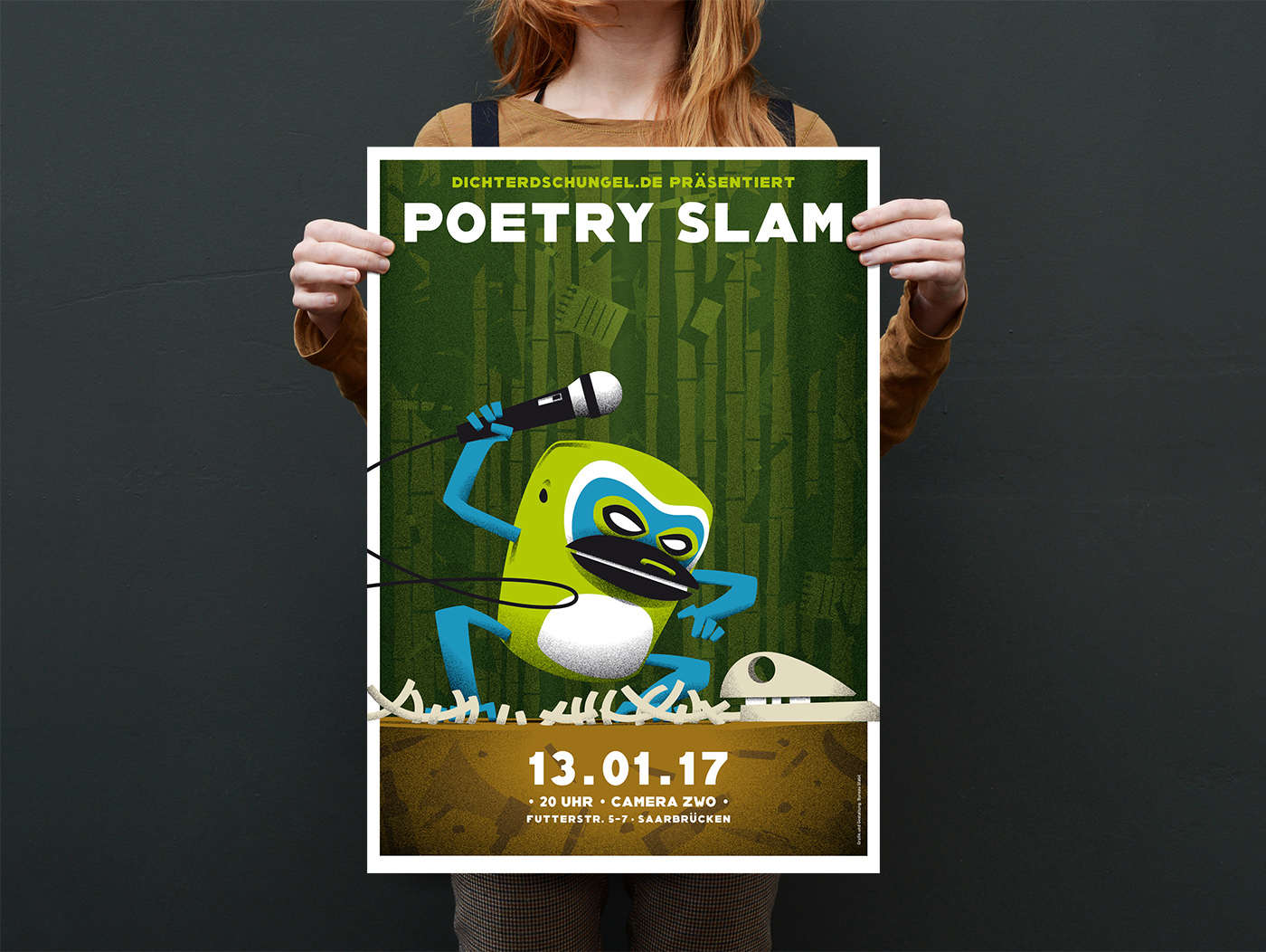 Poetry Slam Gestaltung Plakatreihe