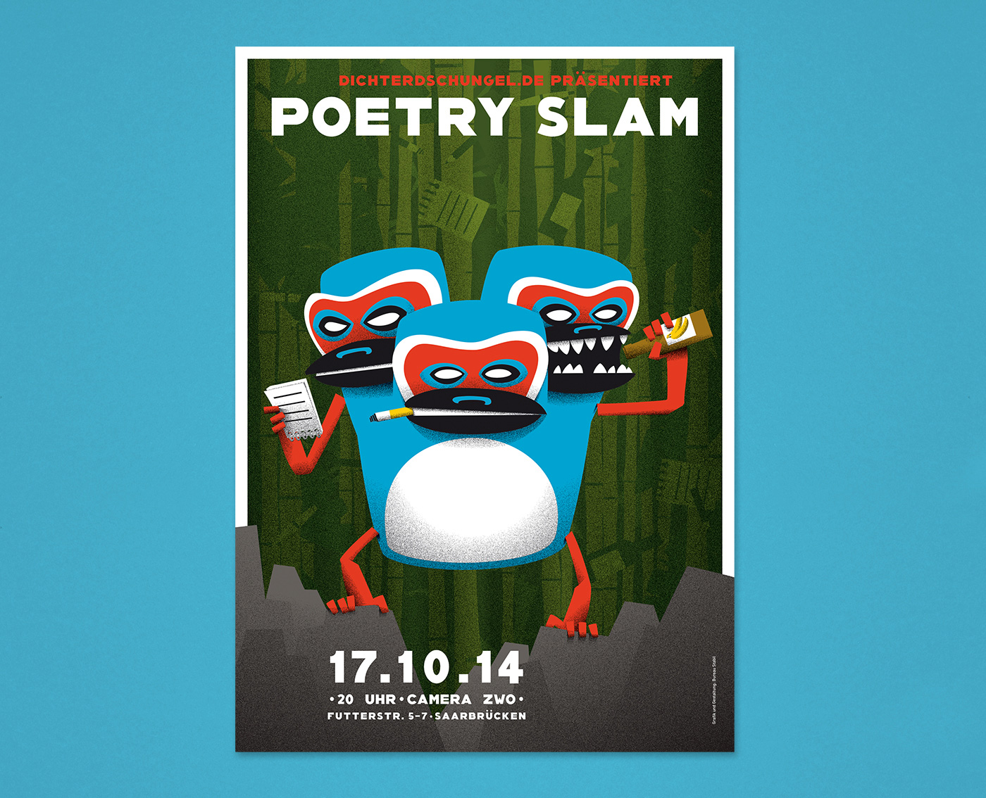Poetry Slam Gestaltung Plakatreihe