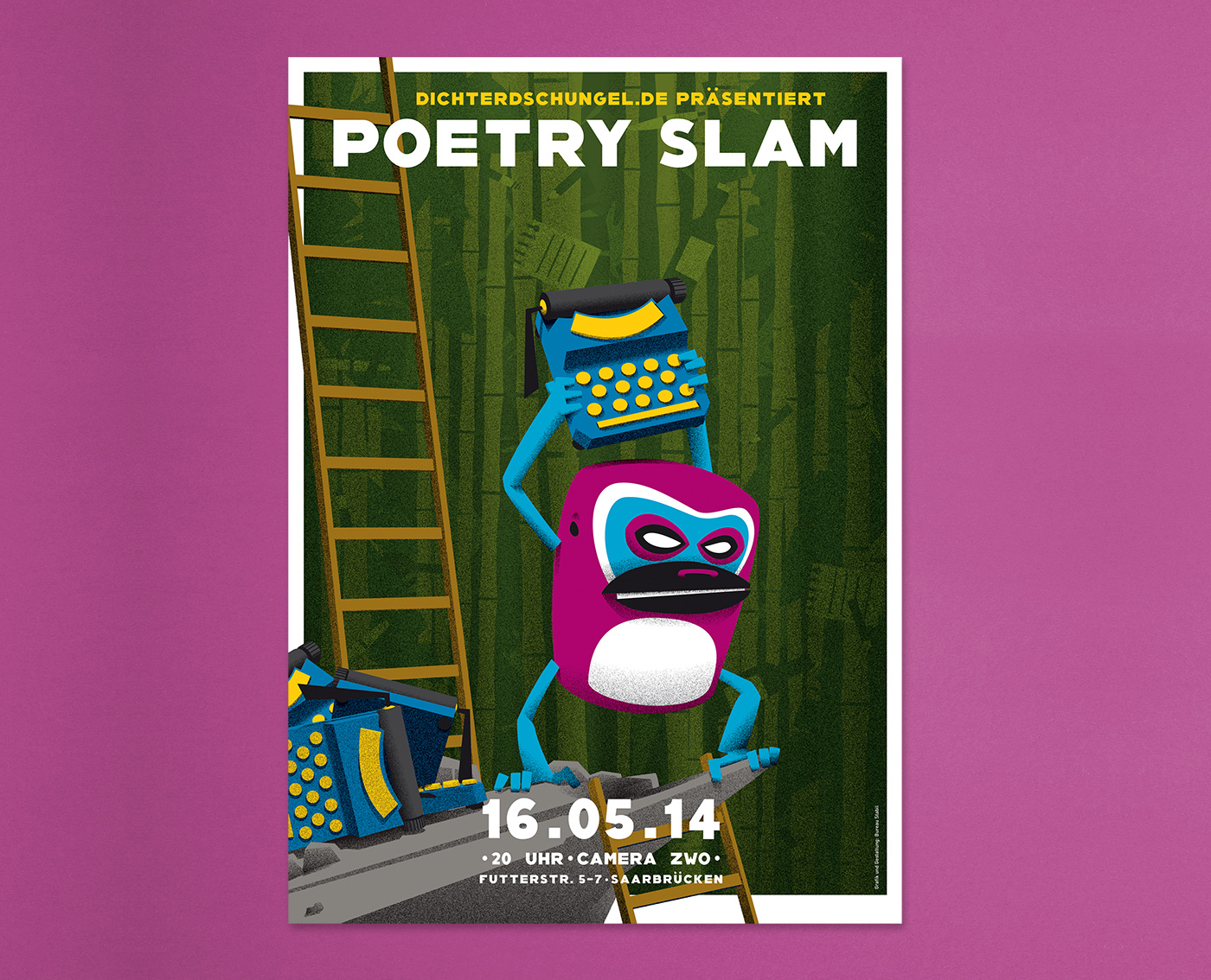 Poetry Slam Gestaltung Plakatreihe