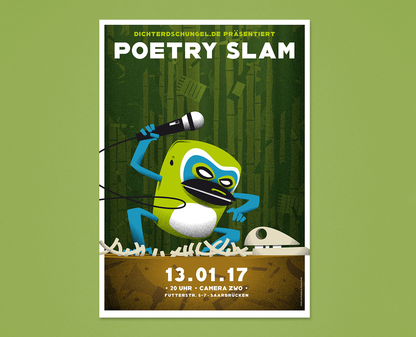 Poetry Slam Poster and Illustration